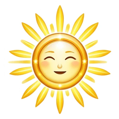 Mystical sun with celestial rays and ethereal 15-minute timer, sparkling light beams sticker