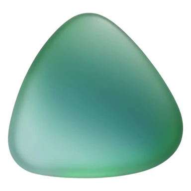 a single piece of green and teal sea glass with smooth but sharp edges sticker