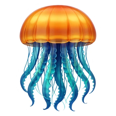 jellyfish with unique design and color sticker