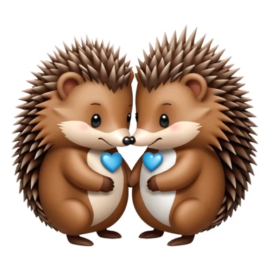 Two hedgehog in love sticker