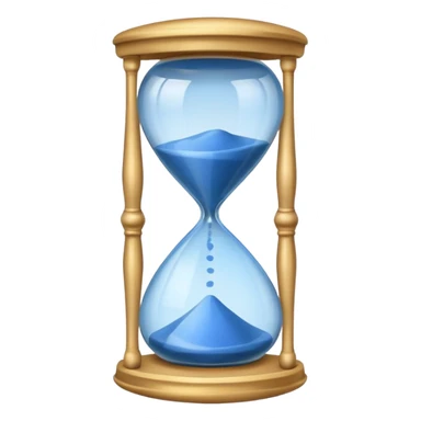 blue hourglass sticker