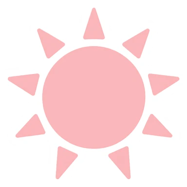 pink sun sticker