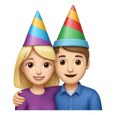 Couple hugs on photobooths sticker