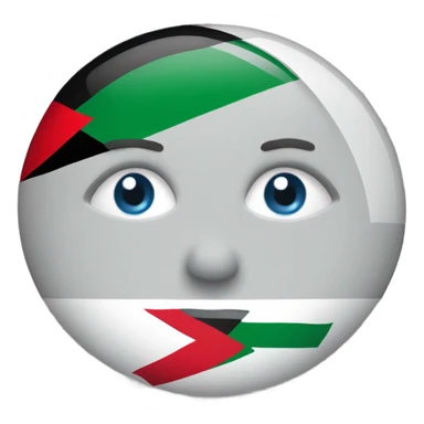 Emoji saying free Palestine sticker