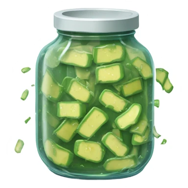 Broken jar of pickles sticker