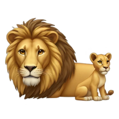 Lion with a lioness sticker