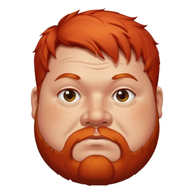 fat man with red hair sticker