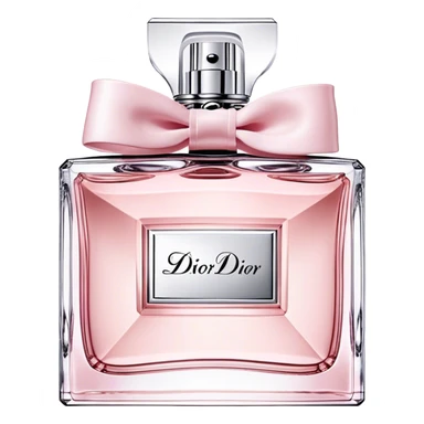 Dior miss dior eau de parfum, bow bottle, light pink sticker