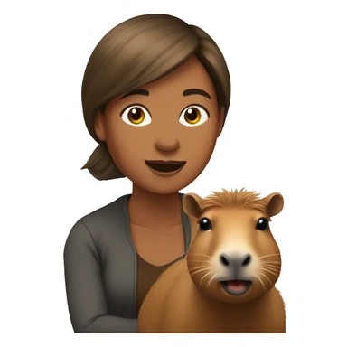 woman riding capybara sticker