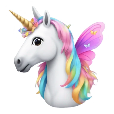 A unicorn with butterflies sticker