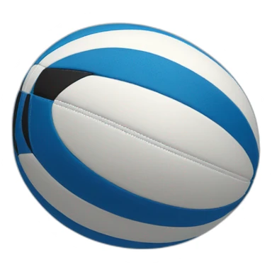 Ballon de rugby bleu sticker