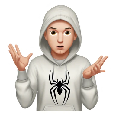 eminem rapping against spiderman sticker