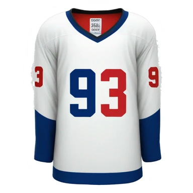 hockey Jersey withnumber 93 back sticker