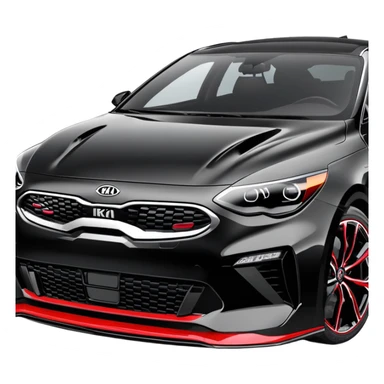 Black Kia Proceed GT Wagen 2021  with red bumper lip  sticker