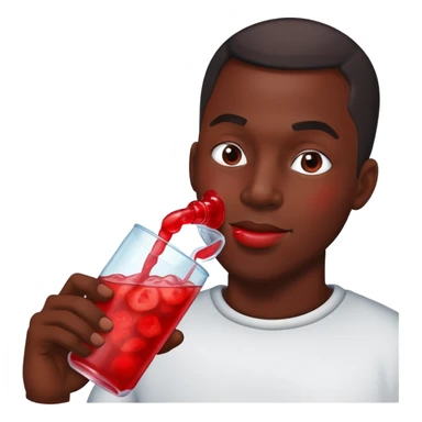 Black man drinking red koolaid sticker