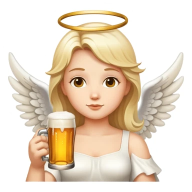 Anjo bebendo cerveja  sticker