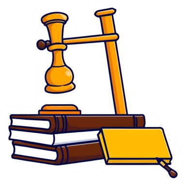 Gavel with law book sticker