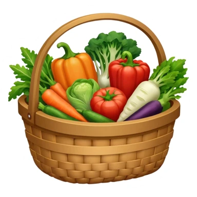 a basket of vegetables sticker