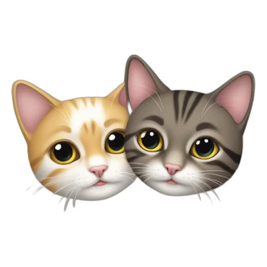 deux chats qui s'embrassent sticker