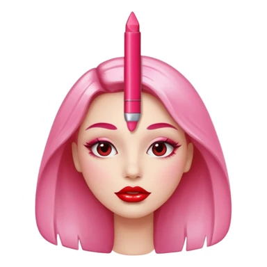 Gloss makeup pink and red sticker