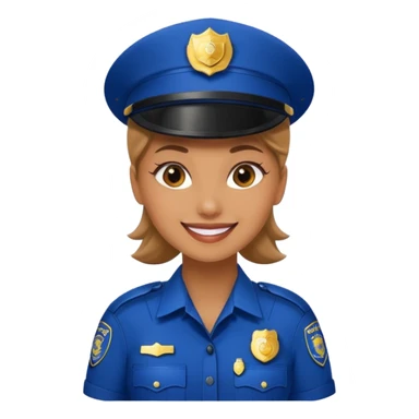 Flirty police sticker