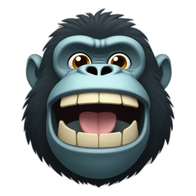 Gorila musculoso sonriendo sticker