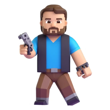 Jack Black as Steve from Minecraft movie sticker