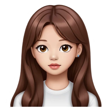 Jennie from BLACKPINK K-pop star with brown hair sticker