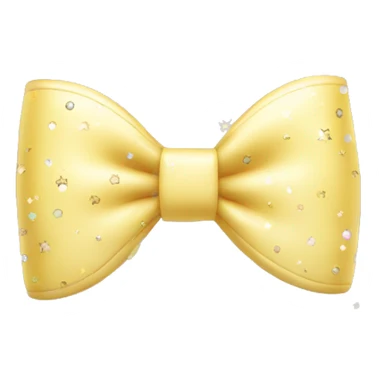 Pastel yellow bow with sparkles sticker
