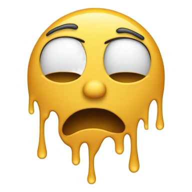 Face covered in liquid sticker