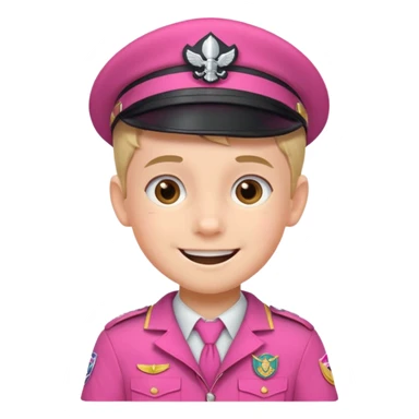 scout boy with very pink scout uniform  sticker