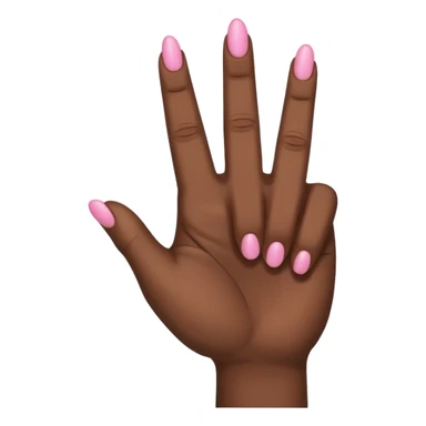 Black hand with middle and index finger crossed with pinky up sticker