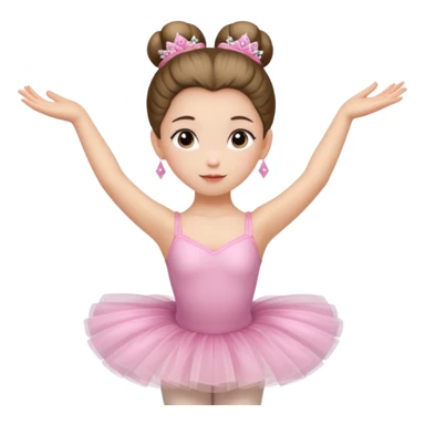 ballet bun princes straight pose sticker