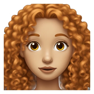 ginger girl curly hair light skin brown eyes nice cheekbones freckles full lips cute lashes face piercings  sticker