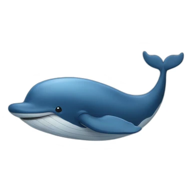 Waving whale sticker