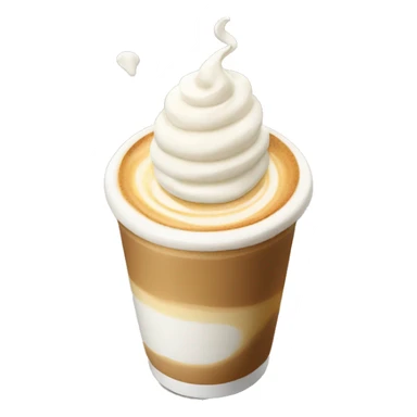 Vanilla latte with wip cream sticker