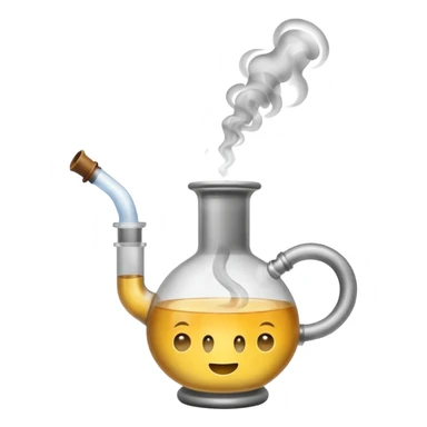 Bong with smoke sticker