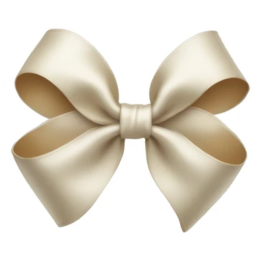 white and beige biggest satin bow sticker
