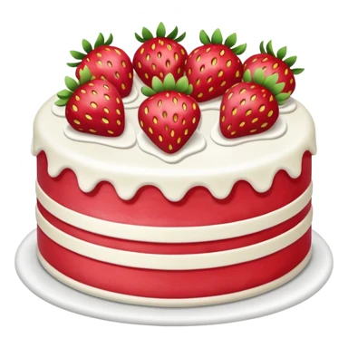 Yummy strawberry cake sticker