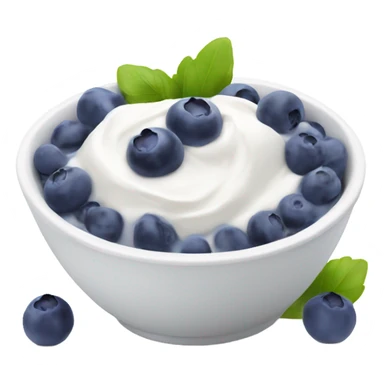 yogurt bowl with blueberries sticker