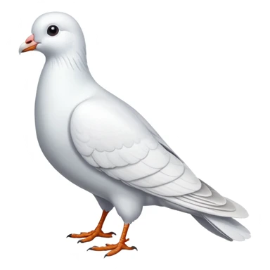 white pigeon sticker