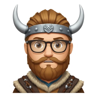 Glasses-Wearing wild viking büdt sticker