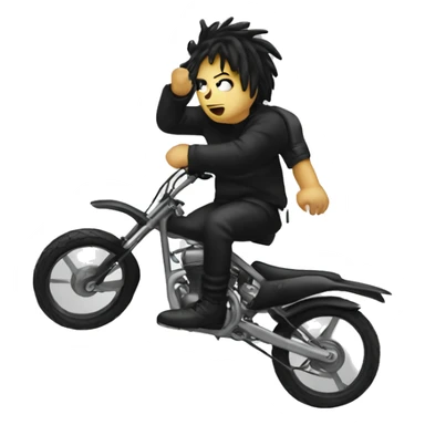 emo falling off bike sticker