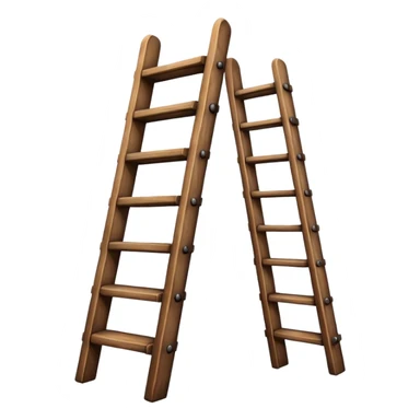 Wooden ladder sticker