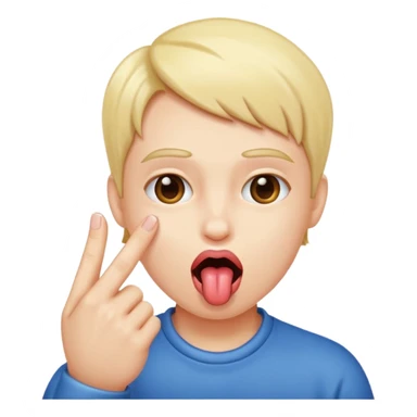 Person pinching there fingers with there tongue out sticker