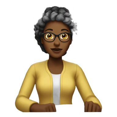 Black lady driving bus sticker