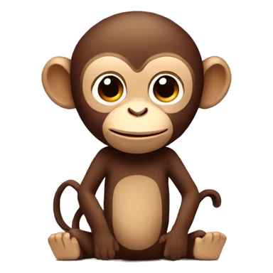 monkey with stuffed monkey sticker