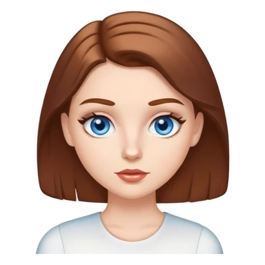 White girl brown hair blue eyes, telling facts and being diva sticker