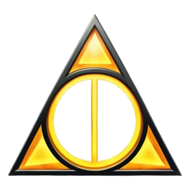 Deathly Hallows symbol with glowing effect sticker