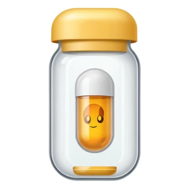 medicine capsule in case in natural colors sticker